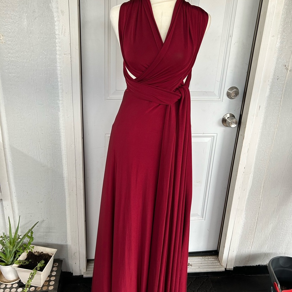 Lulu's Deep Red Maxi Dress
